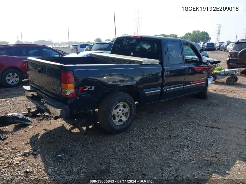 2002 Chevrolet Silverado 1500 Lt VIN: 1GCEK19T92E209018 Lot: 39835043