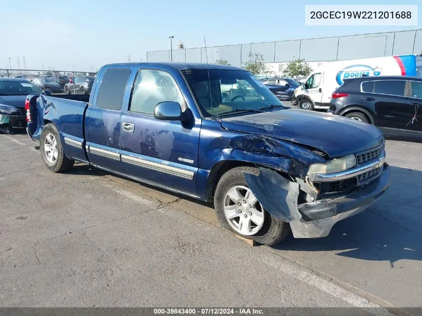 2002 Chevrolet Silverado C1500 VIN: 2GCEC19W221201688 Lot: 39843400