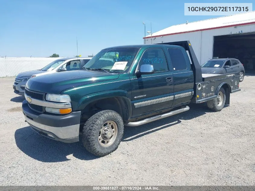 2002 Chevrolet Silverado 2500Hd Ls VIN: 1GCHK29G72E117315 Lot: 39851827