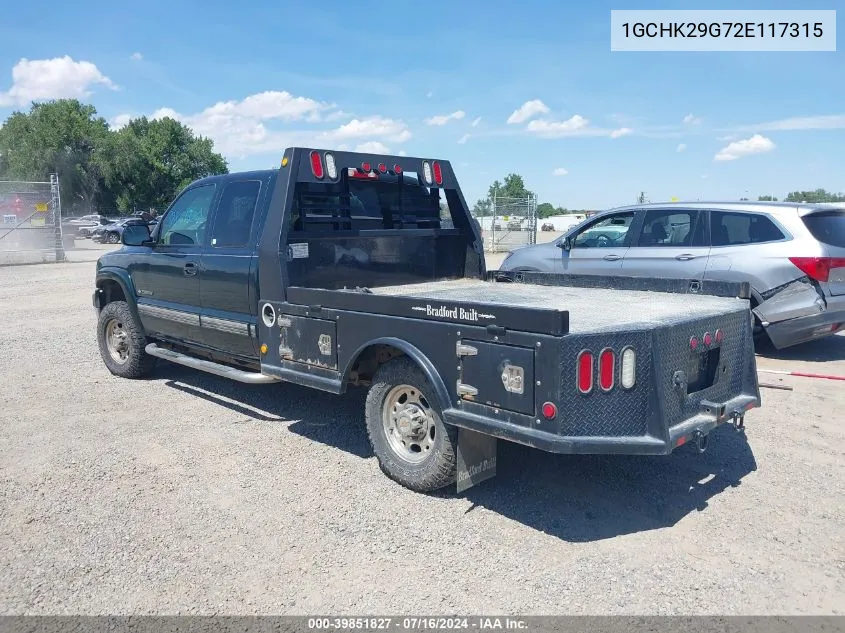 2002 Chevrolet Silverado 2500Hd Ls VIN: 1GCHK29G72E117315 Lot: 39851827