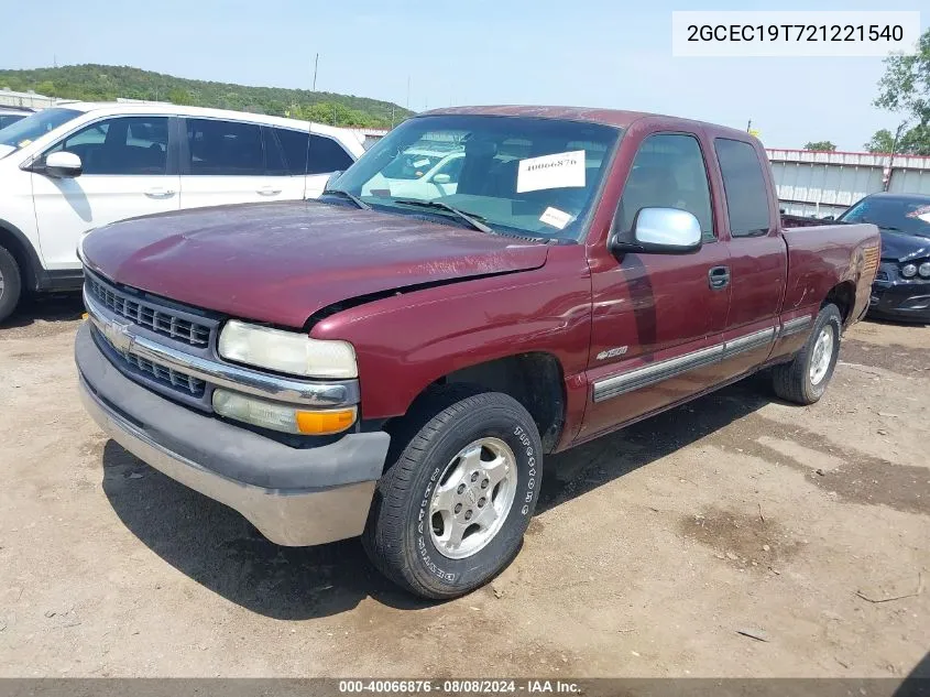 2002 Chevrolet Silverado 1500 Ls VIN: 2GCEC19T721221540 Lot: 40066876