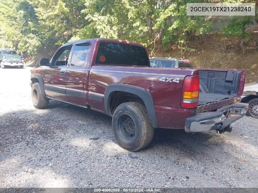 2002 Chevrolet Silverado 1500 Ls VIN: 2GCEK19TX21238240 Lot: 40092559