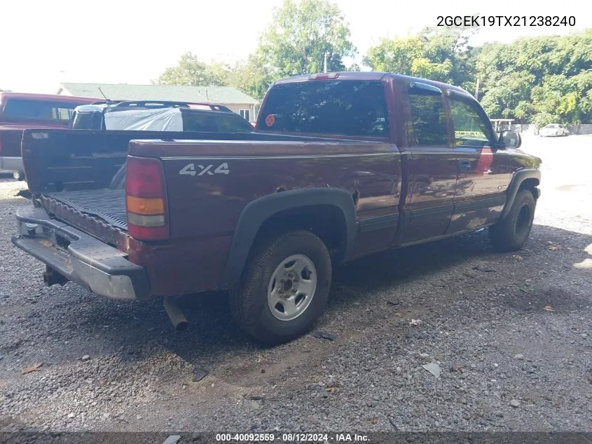 2002 Chevrolet Silverado 1500 Ls VIN: 2GCEK19TX21238240 Lot: 40092559