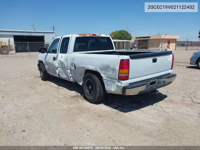 2002 Chevrolet Silverado 1500 Ls VIN: 2GCEC19V021122432 Lot: 40135878