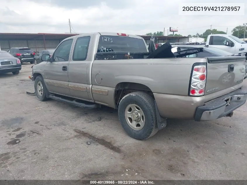 2002 Chevrolet Silverado 1500 Ls VIN: 2GCEC19V421278957 Lot: 40139865