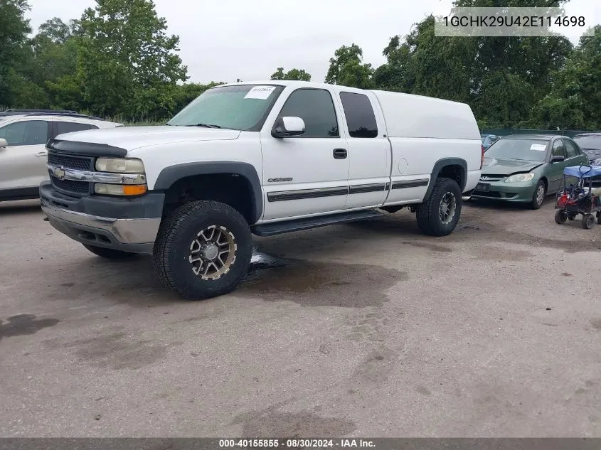 2002 Chevrolet Silverado 2500Hd Ls VIN: 1GCHK29U42E114698 Lot: 40155855