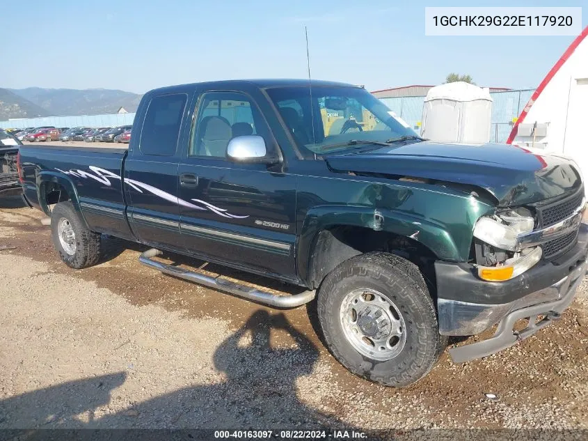 2002 Chevrolet Silverado 2500Hd Ls VIN: 1GCHK29G22E117920 Lot: 40163097