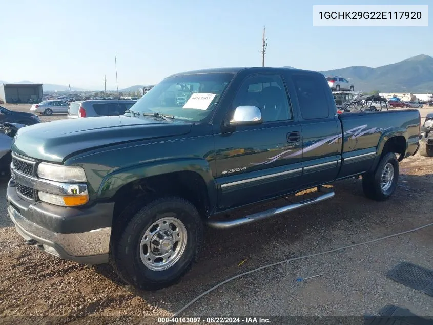 2002 Chevrolet Silverado 2500Hd Ls VIN: 1GCHK29G22E117920 Lot: 40163097