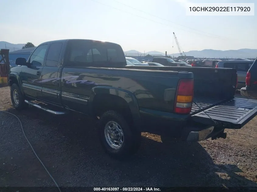 2002 Chevrolet Silverado 2500Hd Ls VIN: 1GCHK29G22E117920 Lot: 40163097