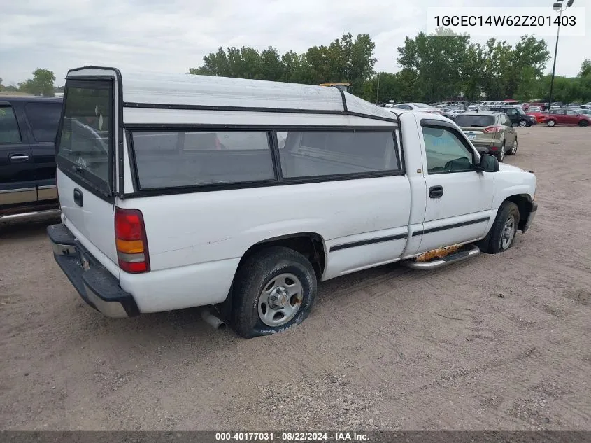 2002 Chevrolet Silverado 1500 VIN: 1GCEC14W62Z201403 Lot: 40177031