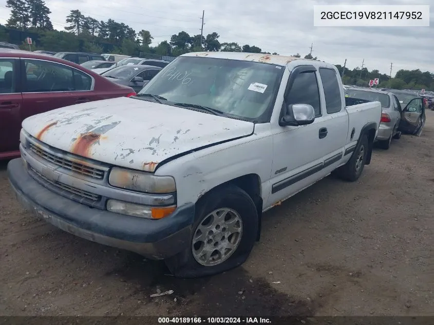 2GCEC19V821147952 2002 Chevrolet Silverado 1500 Ls