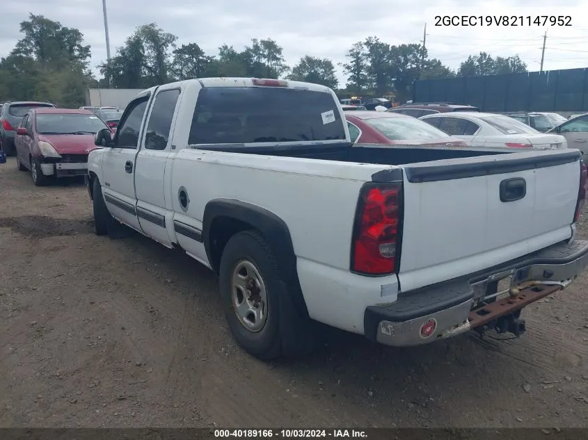 2002 Chevrolet Silverado 1500 Ls VIN: 2GCEC19V821147952 Lot: 40189166