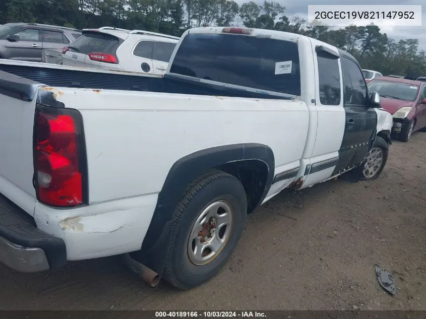 2002 Chevrolet Silverado 1500 Ls VIN: 2GCEC19V821147952 Lot: 40189166