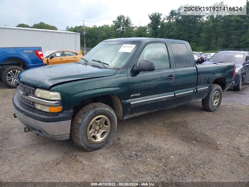 2002 Chevrolet Silverado 1500 Ls VIN: 2GCEK19T921416624 Lot: 40193932