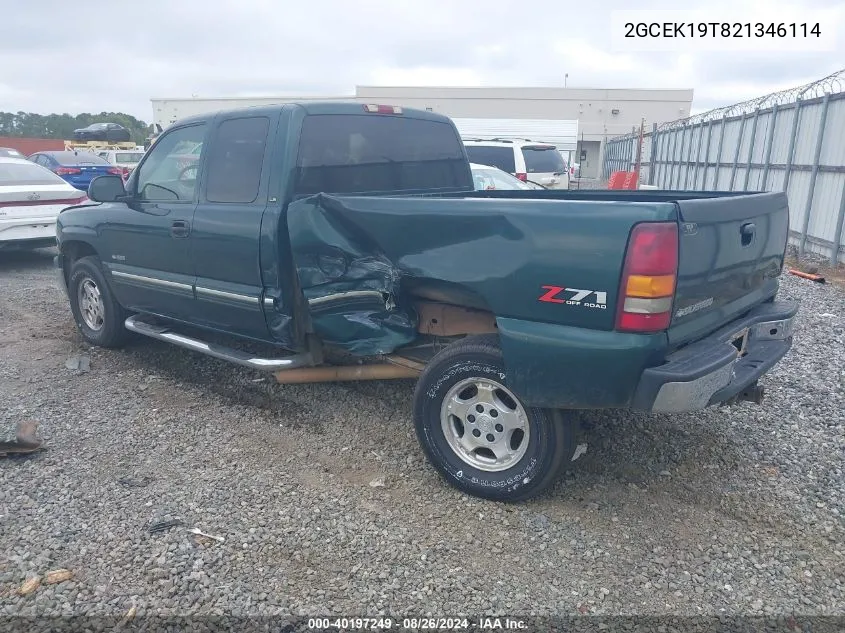 2002 Chevrolet Silverado 1500 Ls VIN: 2GCEK19T821346114 Lot: 40197249