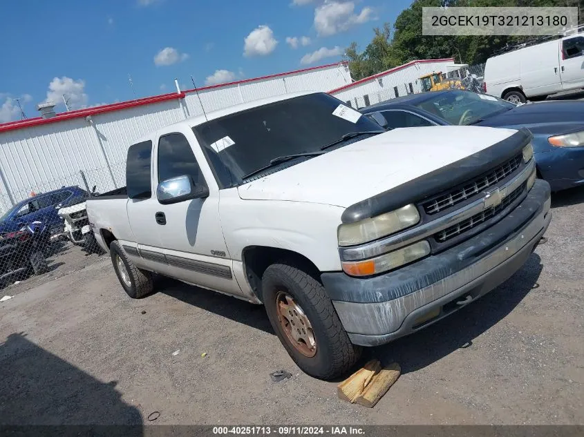 2002 Chevrolet Silverado 1500 Ls VIN: 2GCEK19T321213180 Lot: 40251713