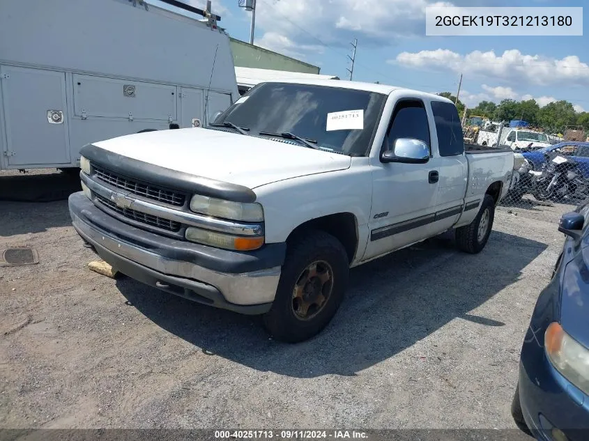 2002 Chevrolet Silverado 1500 Ls VIN: 2GCEK19T321213180 Lot: 40251713