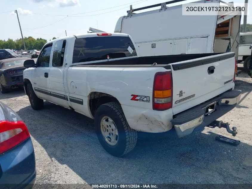 2002 Chevrolet Silverado 1500 Ls VIN: 2GCEK19T321213180 Lot: 40251713