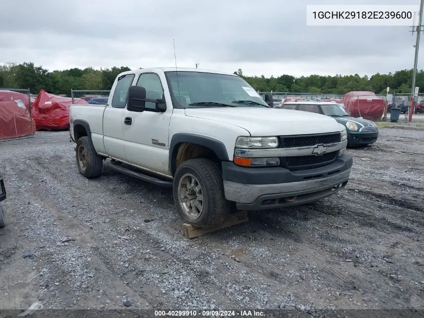 2002 Chevrolet Silverado 2500Hd VIN: 1GCHK29182E239600 Lot: 40299910