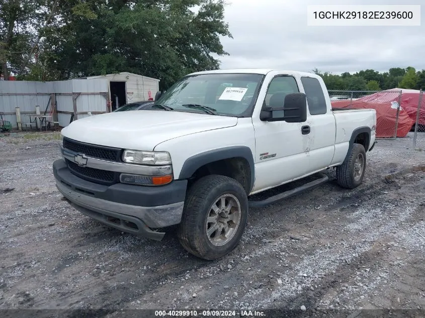 2002 Chevrolet Silverado 2500Hd VIN: 1GCHK29182E239600 Lot: 40299910