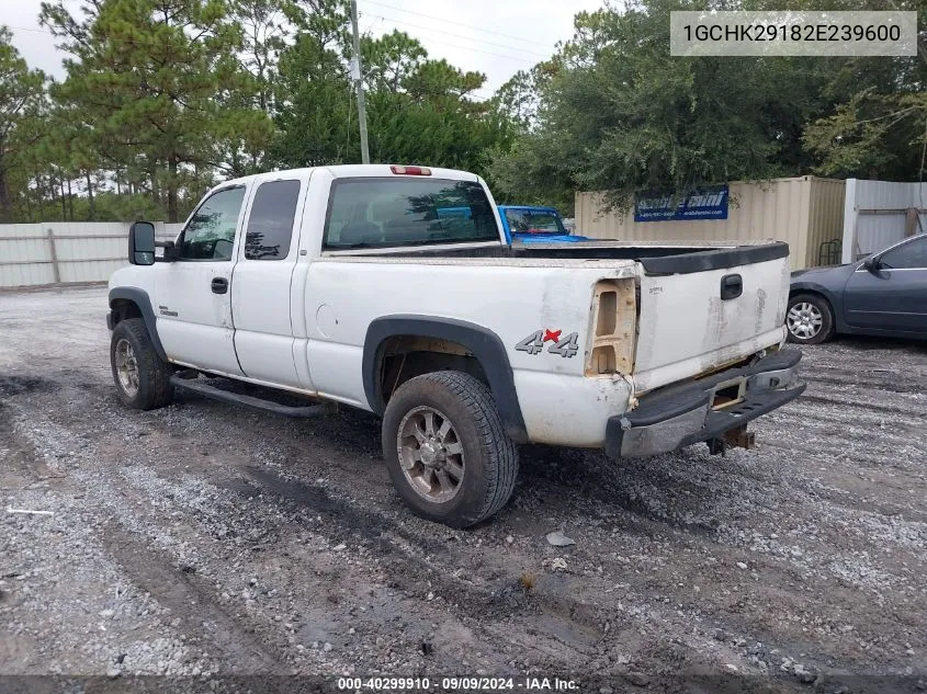 2002 Chevrolet Silverado 2500Hd VIN: 1GCHK29182E239600 Lot: 40299910