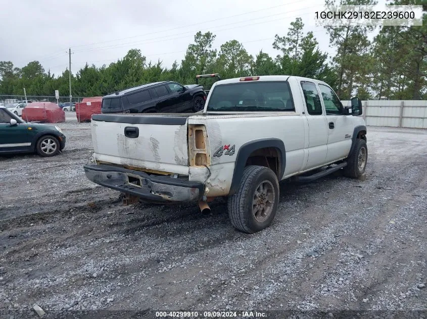 2002 Chevrolet Silverado 2500Hd VIN: 1GCHK29182E239600 Lot: 40299910