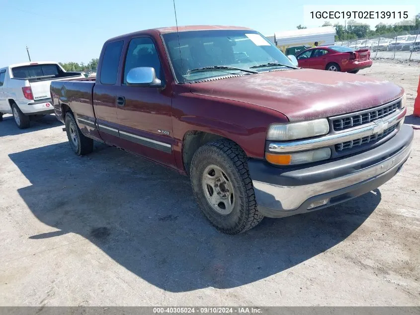 2002 Chevrolet Silverado 1500 Ls VIN: 1GCEC19T02E139115 Lot: 40305024