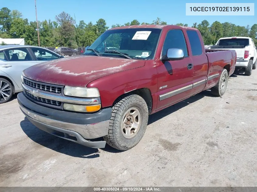 2002 Chevrolet Silverado 1500 Ls VIN: 1GCEC19T02E139115 Lot: 40305024