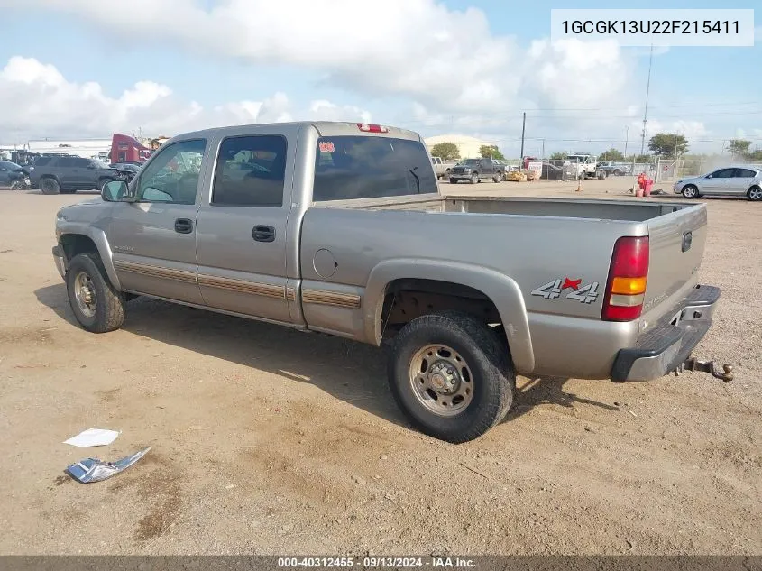 1GCGK13U22F215411 2002 Chevrolet Silverado 1500Hd Ls