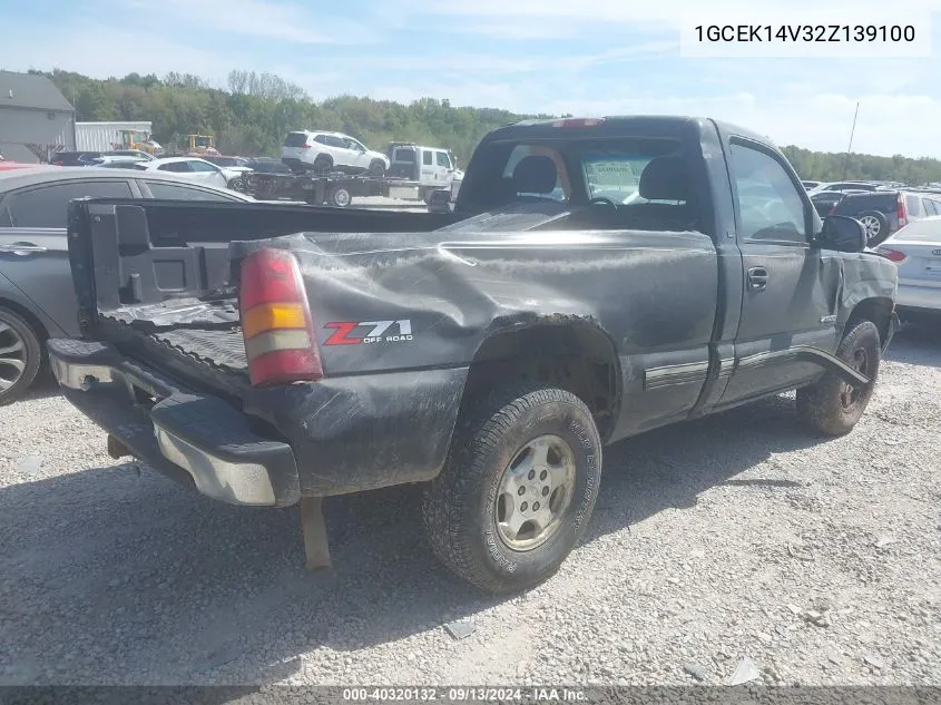 2002 Chevrolet Silverado 1500 Ls VIN: 1GCEK14V32Z139100 Lot: 40320132