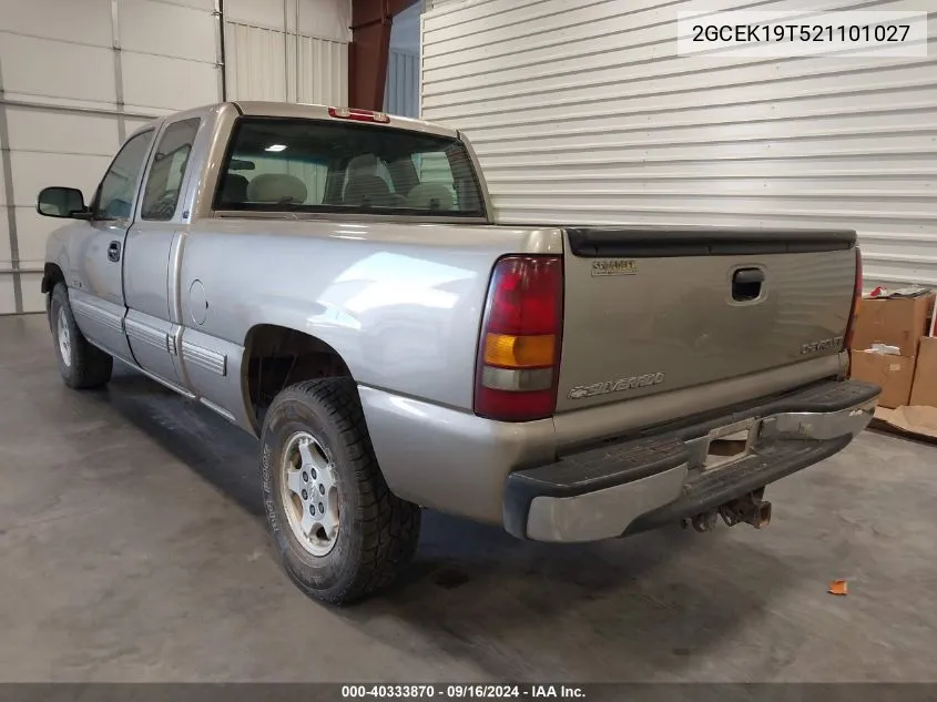 2002 Chevrolet Silverado 1500 Ls VIN: 2GCEK19T521101027 Lot: 40333870