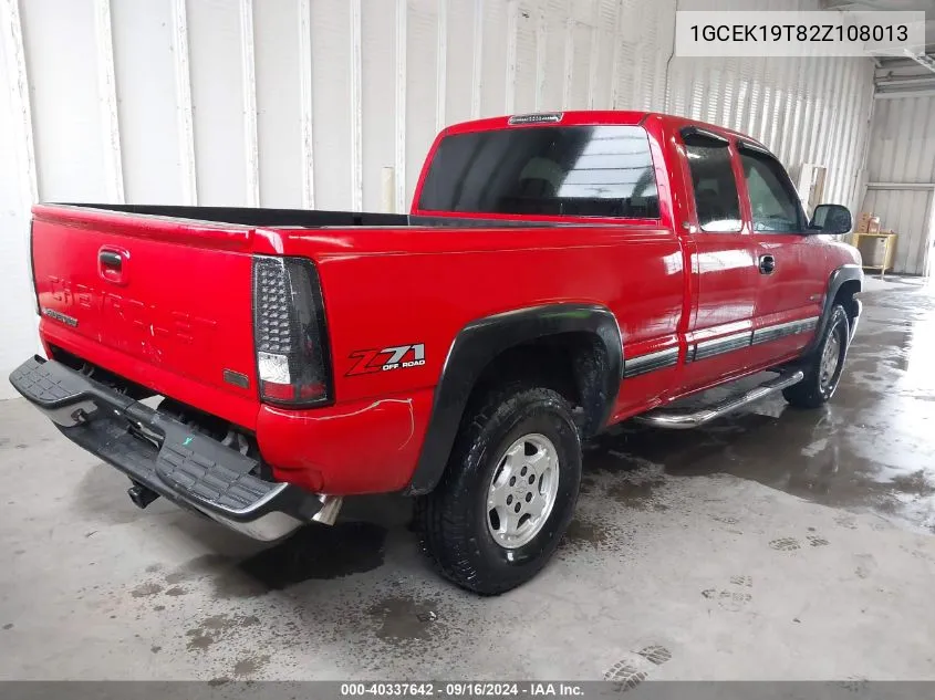 2002 Chevrolet Silverado 1500 Ls VIN: 1GCEK19T82Z108013 Lot: 40337642