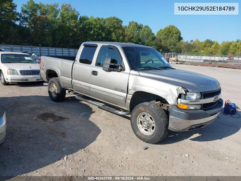 2002 Chevrolet Silverado K2500 Heavy Duty VIN: 1GCHK29U52E184789 Lot: 40343709