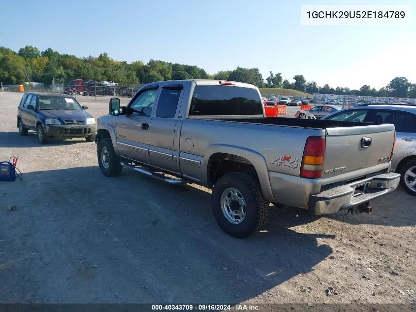 2002 Chevrolet Silverado K2500 Heavy Duty VIN: 1GCHK29U52E184789 Lot: 40343709