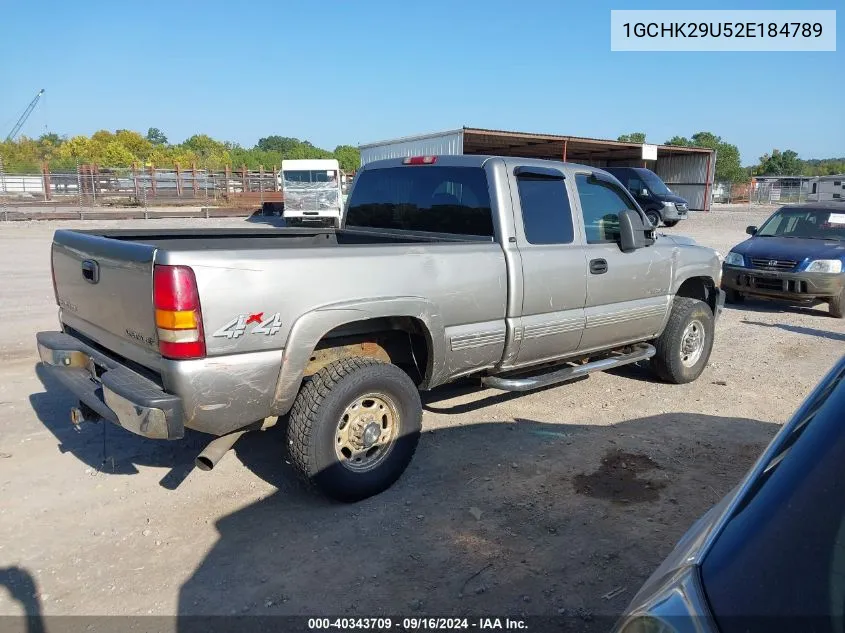 2002 Chevrolet Silverado K2500 Heavy Duty VIN: 1GCHK29U52E184789 Lot: 40343709