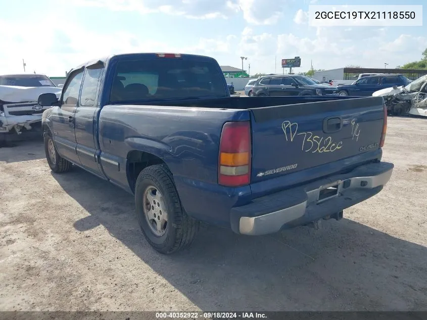 2002 Chevrolet Silverado 1500 Ls VIN: 2GCEC19TX21118550 Lot: 40352922