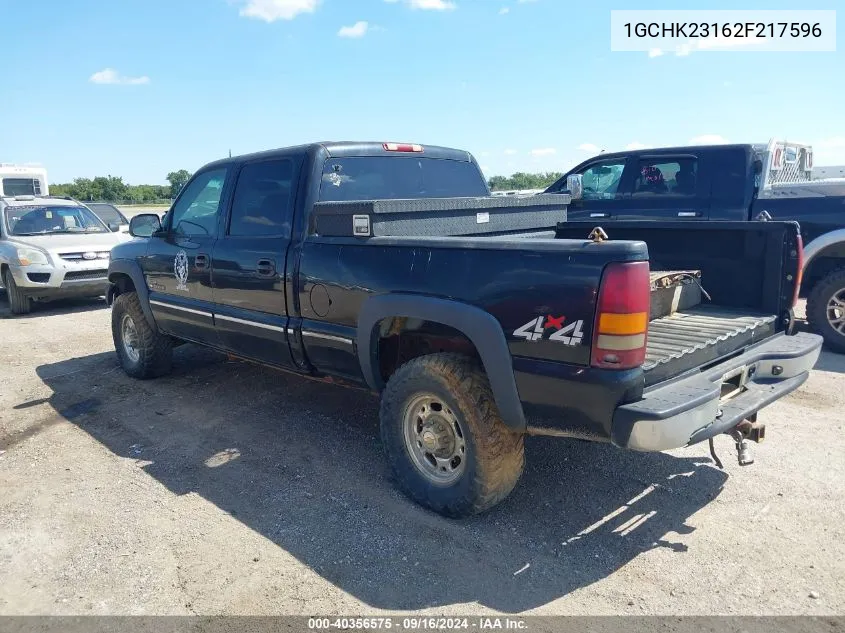 2002 Chevrolet Silverado 2500Hd Lt VIN: 1GCHK23162F217596 Lot: 40356575