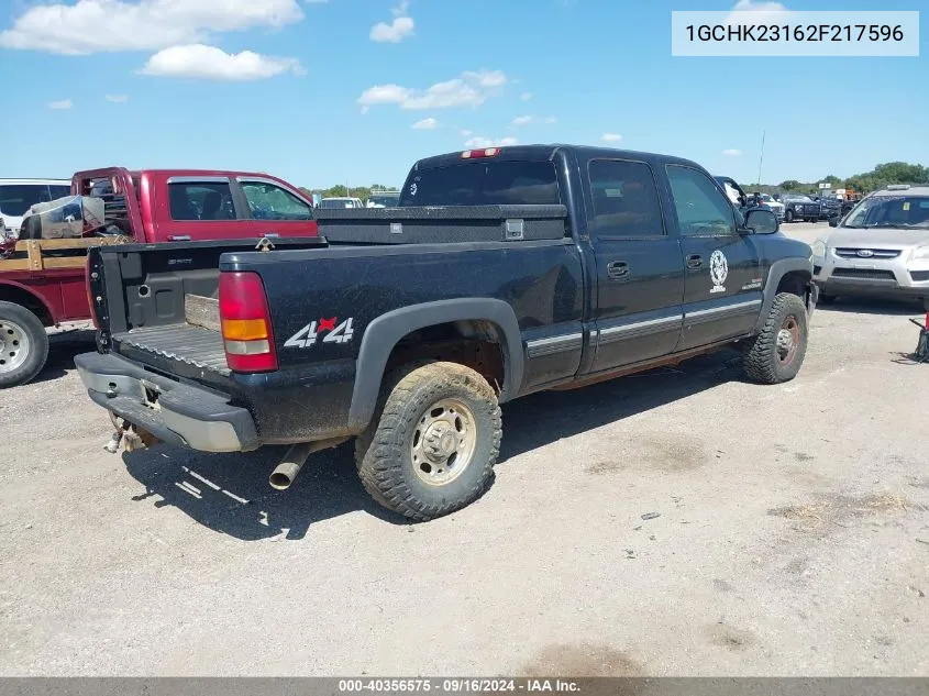 2002 Chevrolet Silverado 2500Hd Lt VIN: 1GCHK23162F217596 Lot: 40356575