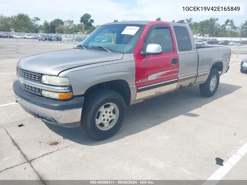 2002 Chevrolet Silverado 1500 Ls VIN: 1GCEK19V42E165849 Lot: 40368311