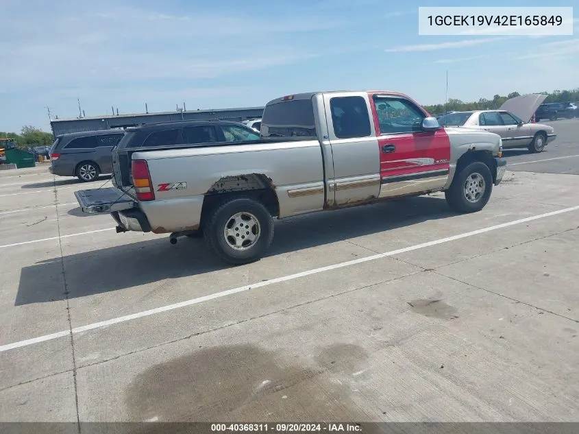 2002 Chevrolet Silverado 1500 Ls VIN: 1GCEK19V42E165849 Lot: 40368311