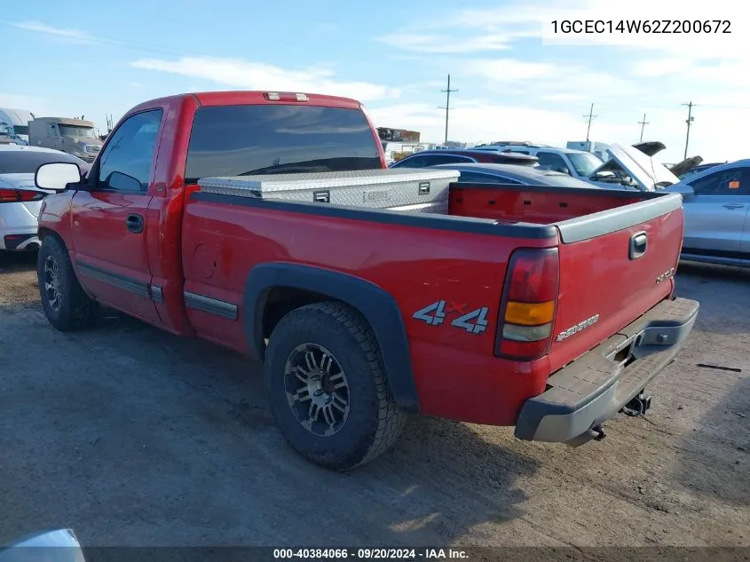 2002 Chevrolet Silverado 1500 VIN: 1GCEC14W62Z200672 Lot: 40384066