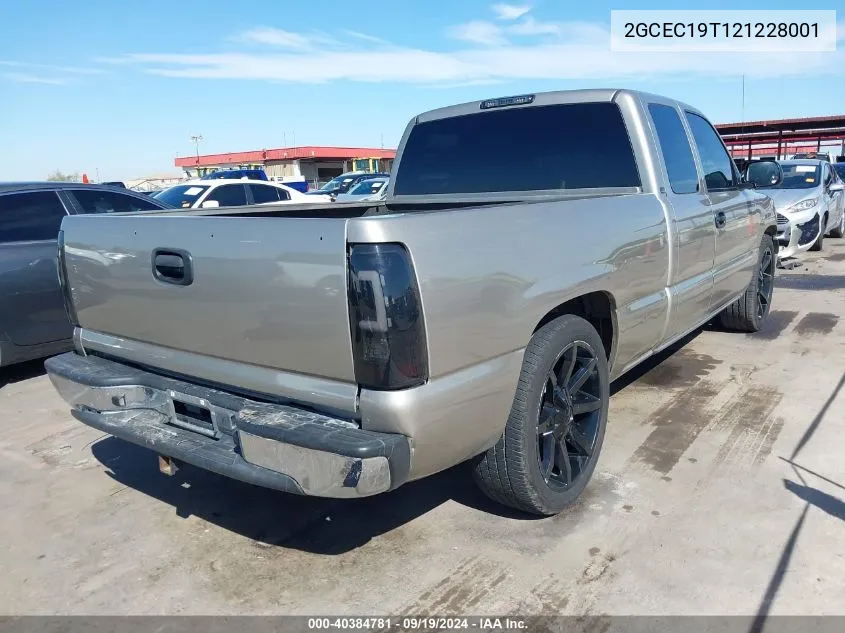 2002 Chevrolet Silverado 1500 Ls VIN: 2GCEC19T121228001 Lot: 40384781