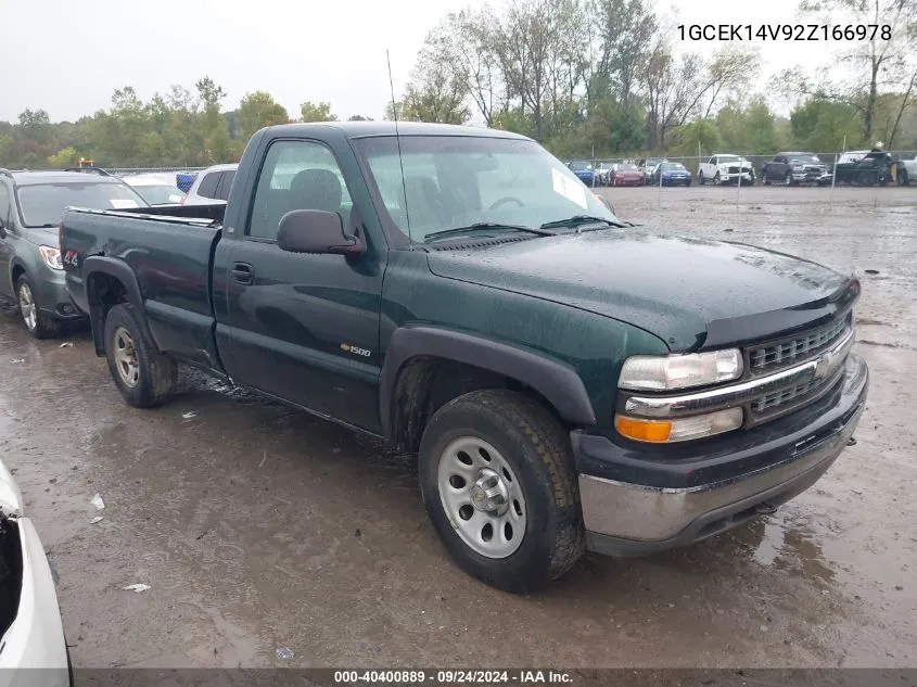 2002 Chevrolet Silverado 1500 VIN: 1GCEK14V92Z166978 Lot: 40400889