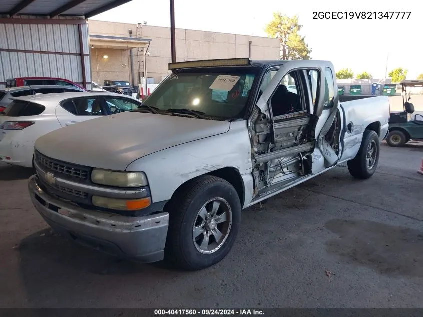 2002 Chevrolet Silverado C1500 VIN: 2GCEC19V821347777 Lot: 40417560