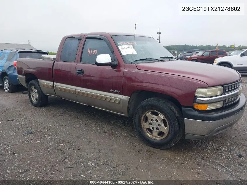 2002 Chevrolet Silverado C1500 VIN: 2GCEC19TX21278802 Lot: 40444108