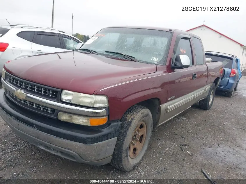 2002 Chevrolet Silverado C1500 VIN: 2GCEC19TX21278802 Lot: 40444108