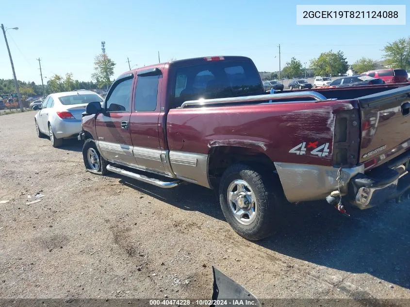 2002 Chevrolet Silverado 1500 Ls VIN: 2GCEK19T821124088 Lot: 40474228