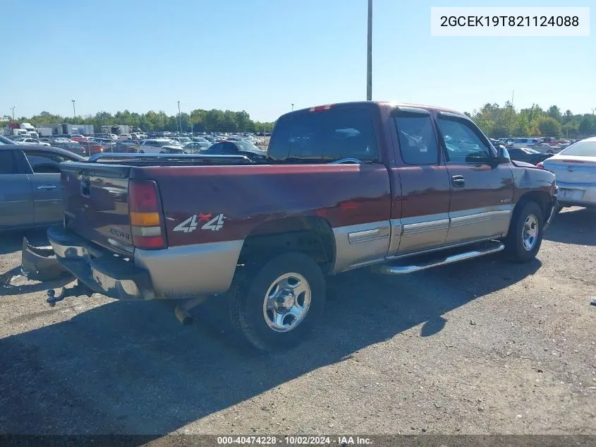 2002 Chevrolet Silverado 1500 Ls VIN: 2GCEK19T821124088 Lot: 40474228