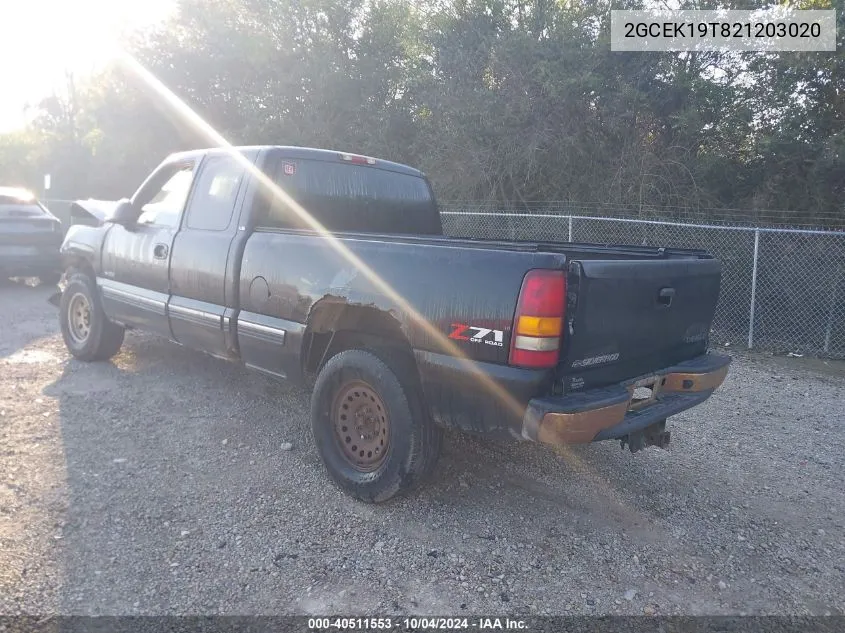 2002 Chevrolet Silverado 1500 Ls VIN: 2GCEK19T821203020 Lot: 40511553