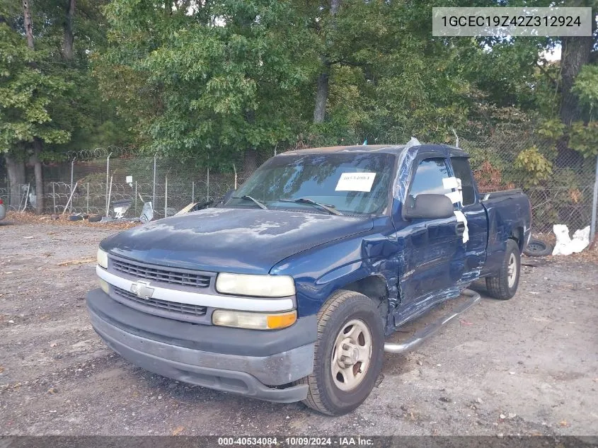 2002 Chevrolet Silverado C1500 VIN: 1GCEC19Z42Z312924 Lot: 40534084